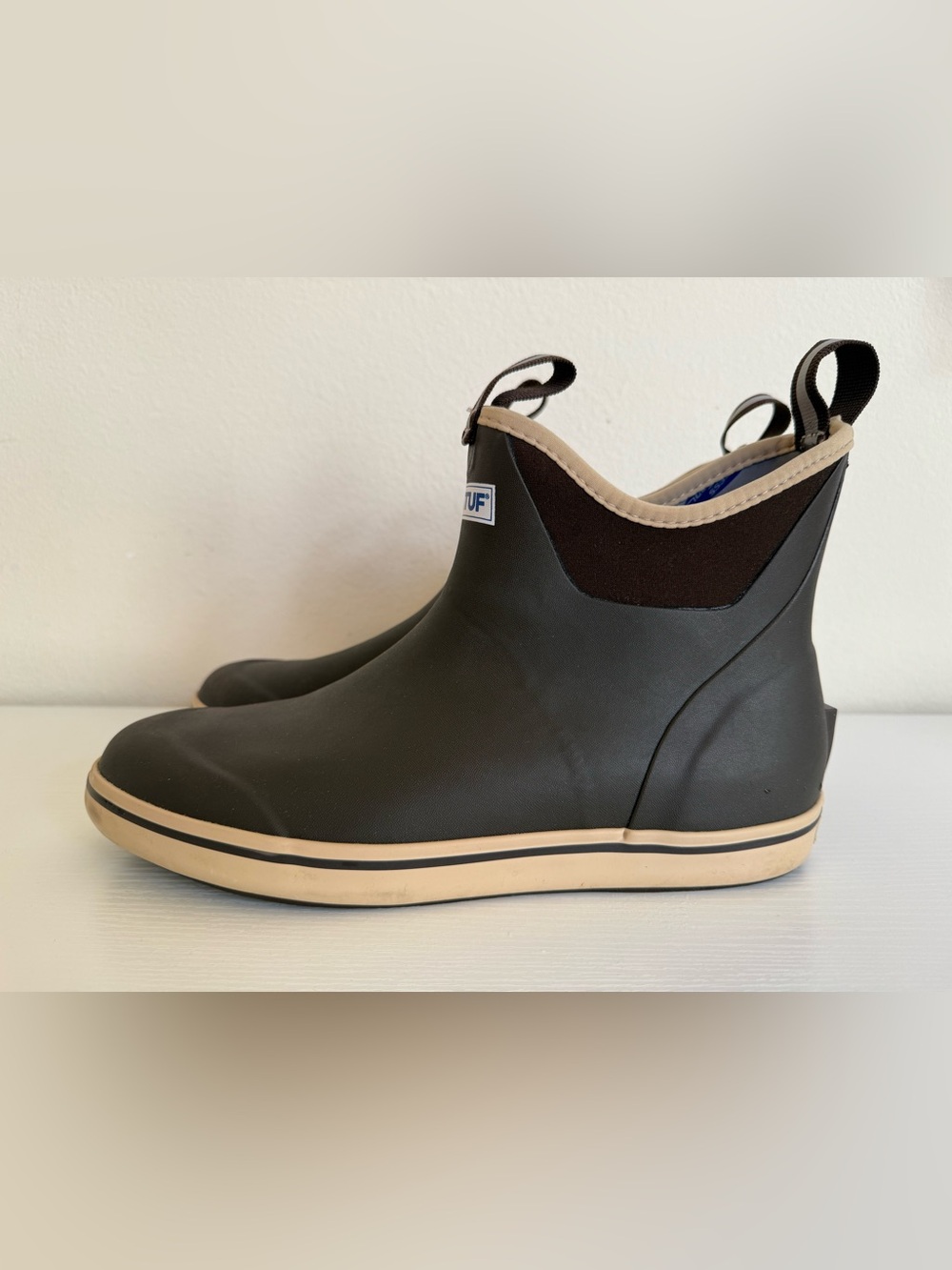 ✨NWOT XTRATUF Women's Ankle Rubber Rain Boots Pull-On Brown/Beige US 11 EU 43
